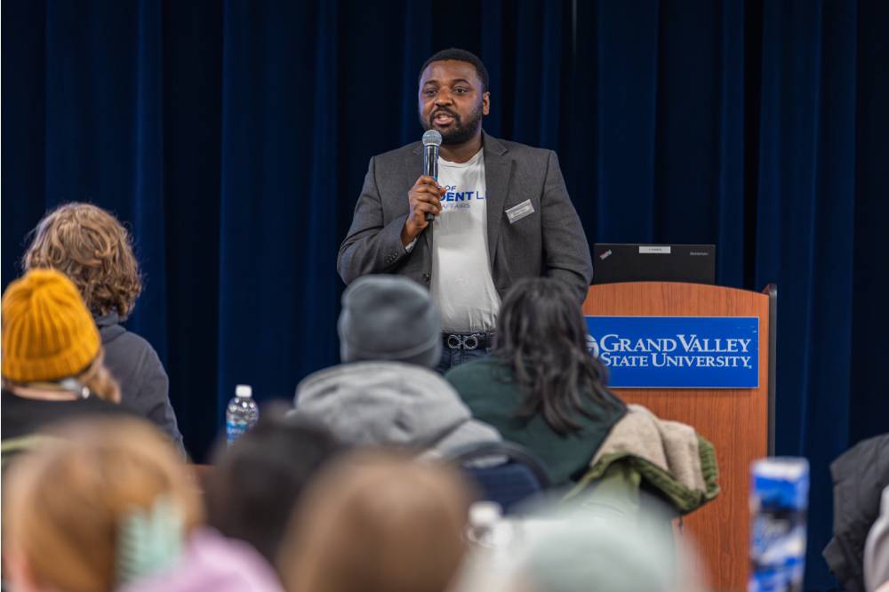 Grad student leading a reflection
